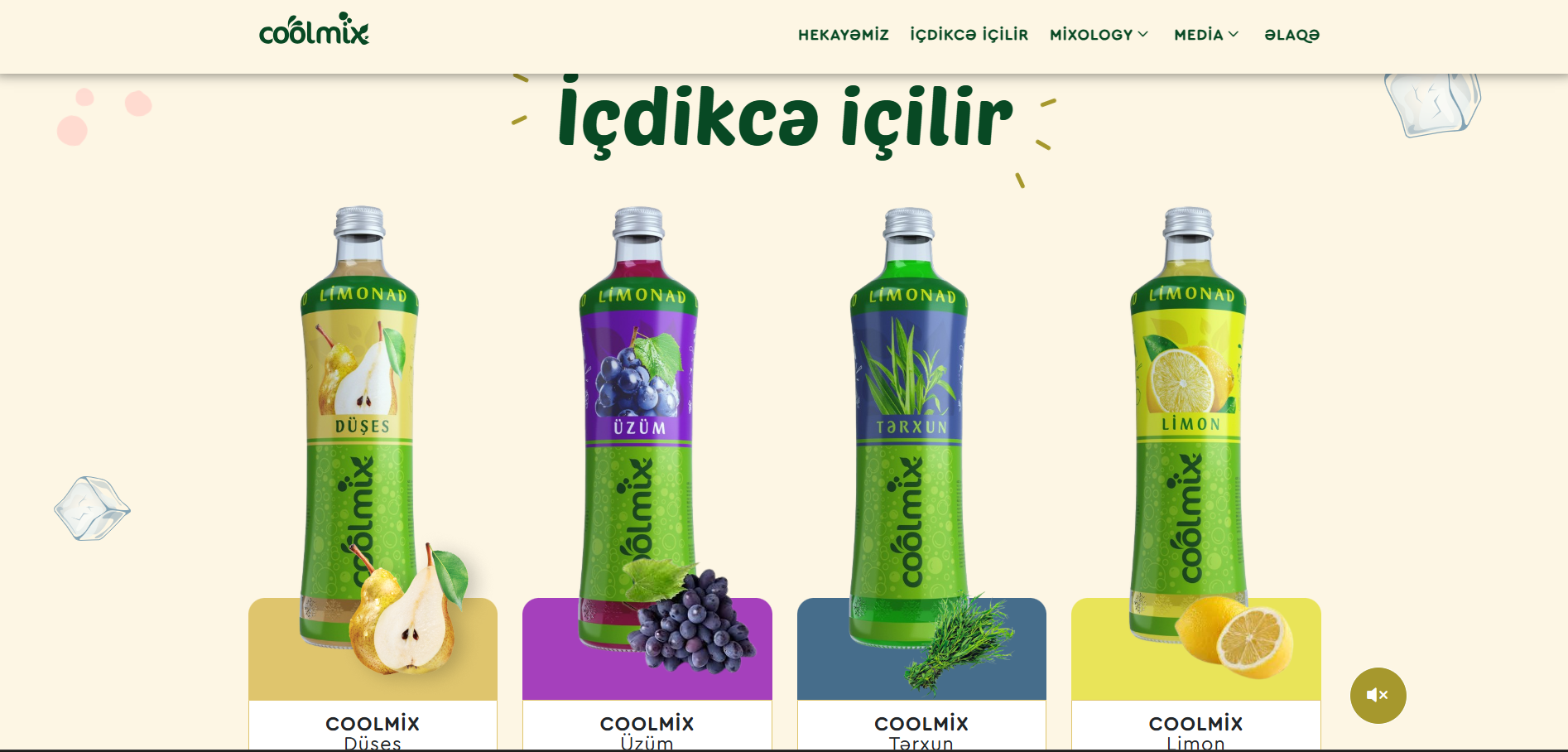 Screenshot of CoolMix Web Site, a Nuxt.js project