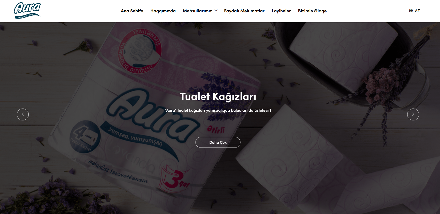 Screenshot of Aura Web Site, a Nuxt.js project