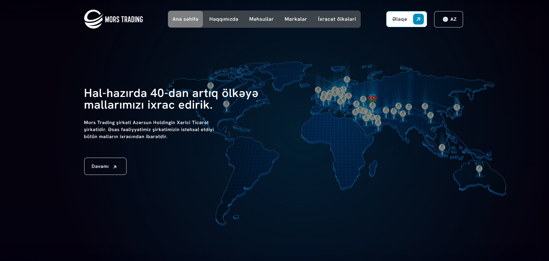 Screenshot of MorsTrading Web Site, a Nuxt.js project